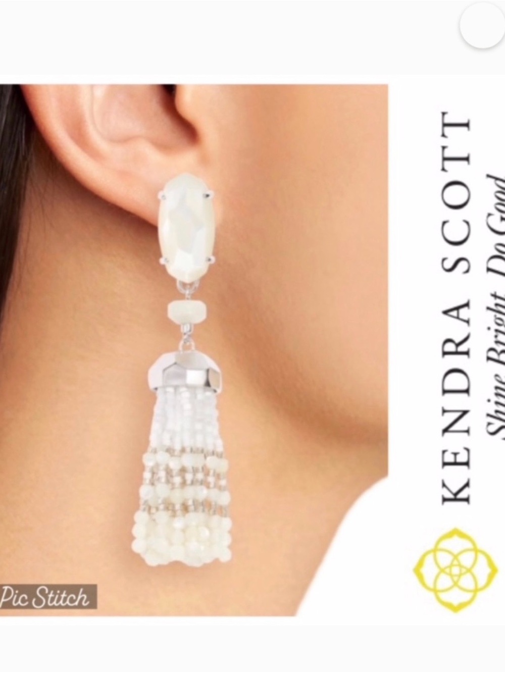 Kendra Scott Dove Tassel Earrings in Ivory Mother of Pearl